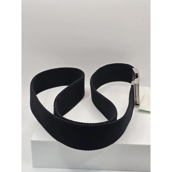 NWT JIL SANDER Mens Black Canvas Silver Buckle Adjustable Belt - Small Scratches - Picture 3 of 6
